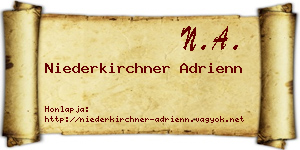 Niederkirchner Adrienn névjegykártya